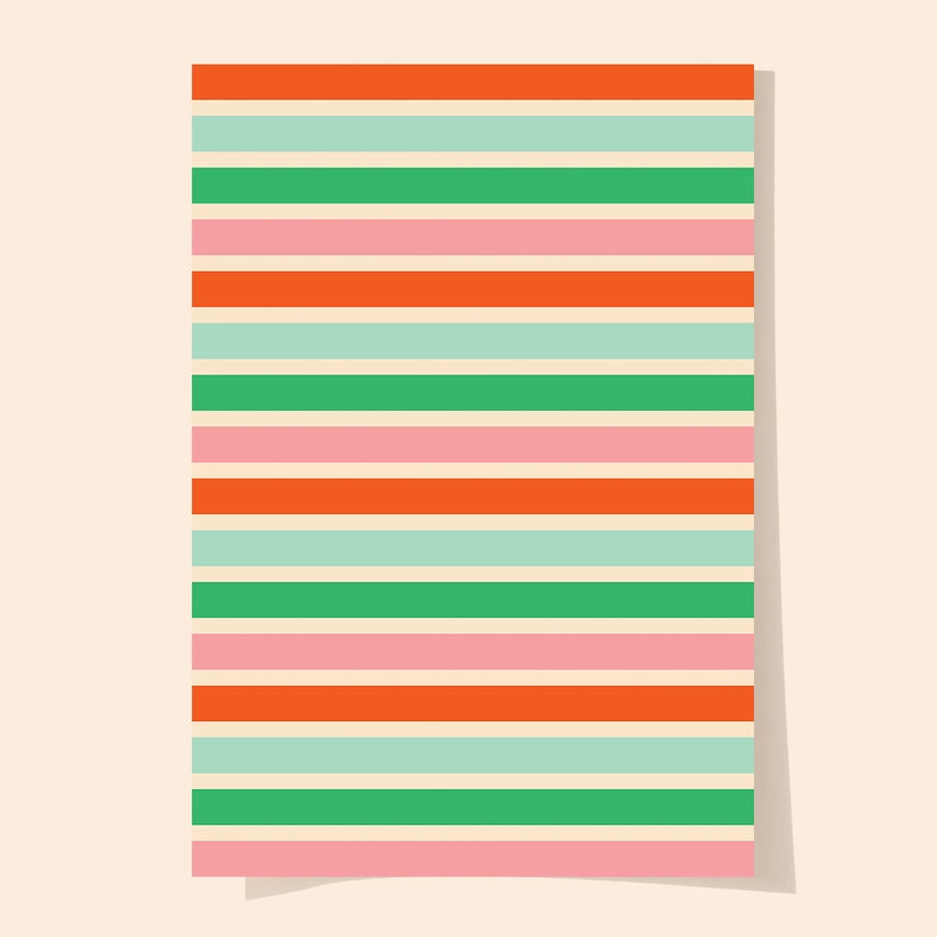 Penelope's Playful Stripes Gift Wrap | Single Sheet