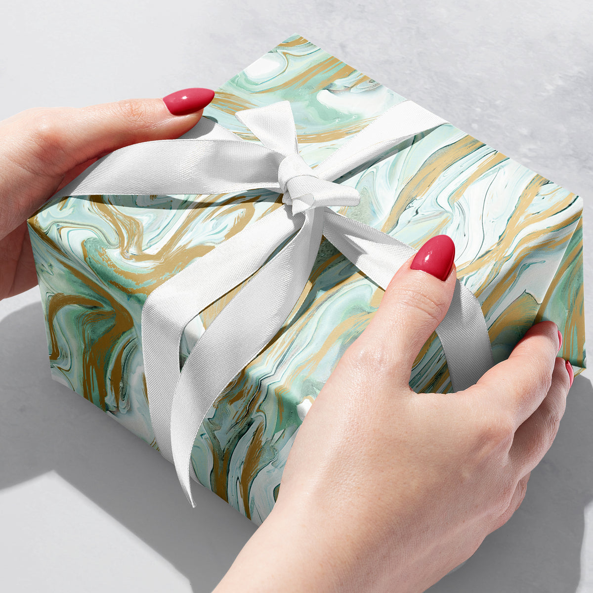Sha's Marble Majesty Gift Wrap | Continuous 5-ft Roll
