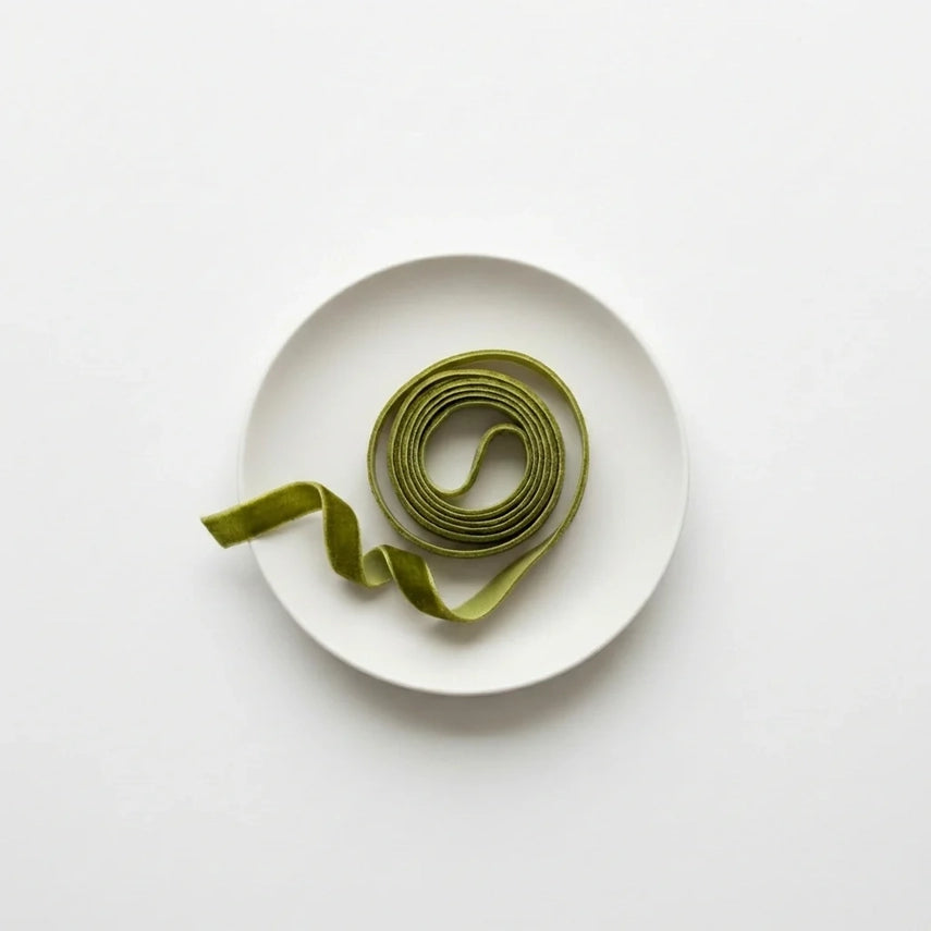Dania’s Velvet Moss Green Ribbon