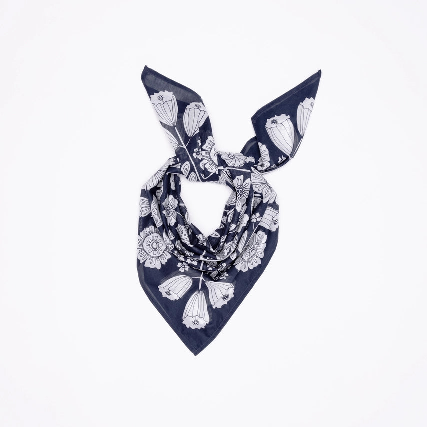 Omira's Midnight Bloom Reusable Gift Wrap & Scarf
