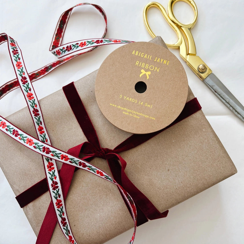 Joanna’s Garnet & Grace Red Velvet Ribbon