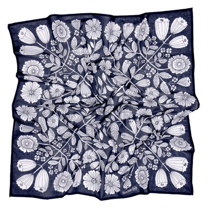Omira's Midnight Bloom Reusable Gift Wrap & Scarf