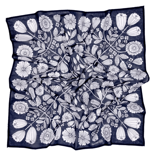 Omira's Midnight Bloom Reusable Gift Wrap & Scarf