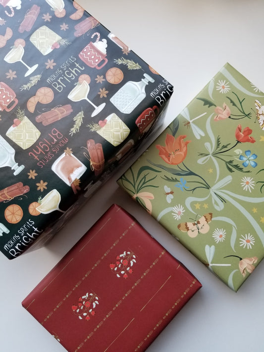 Blooms, Bows & Bubbly | Curated 3-Roll & Gift Tag Set