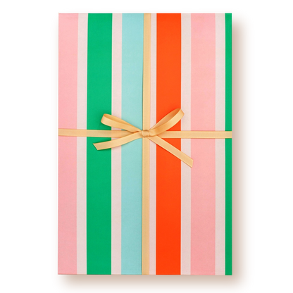 Penelope's Playful Stripes Gift Wrap | Single Sheet