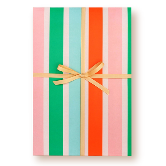 Penelope's Playful Stripes Gift Wrap | Single Sheet