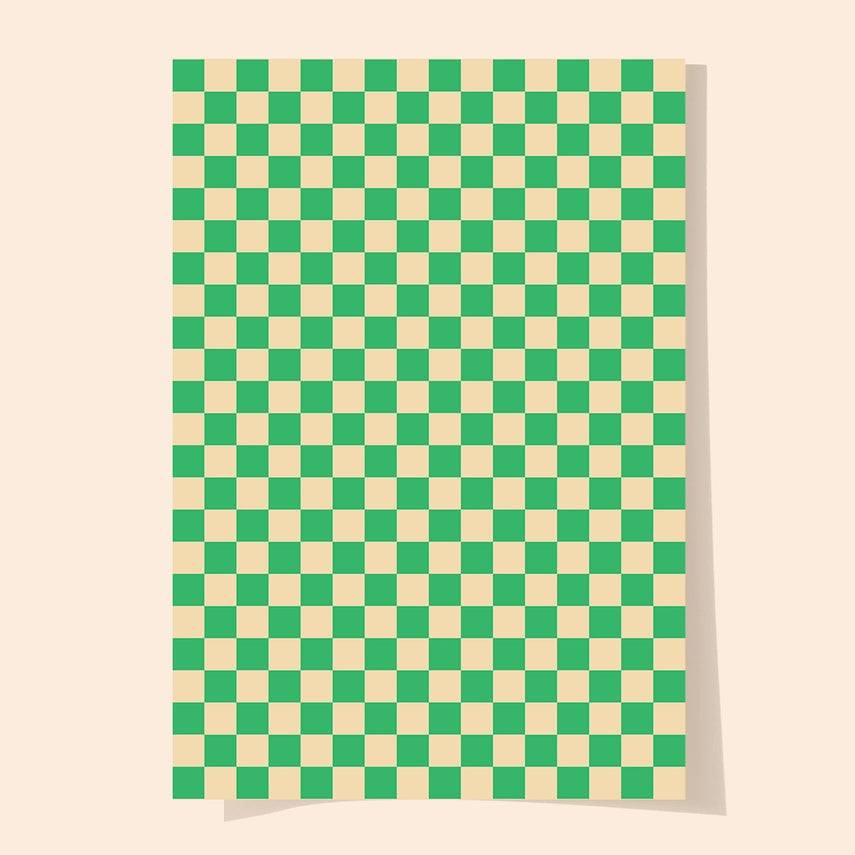 Devin's Dapper Green Checks Gift Wrap | Single Sheet