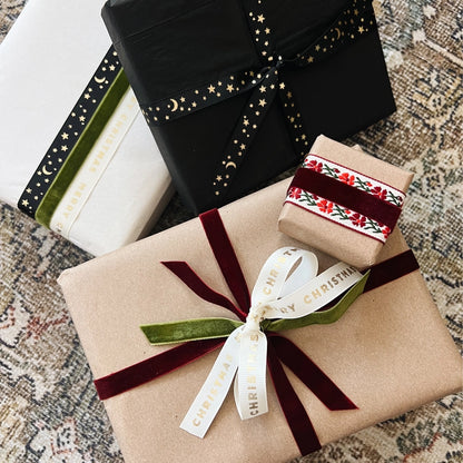 Coleen’s Champagne Christmas Cream & Gold Ribbon