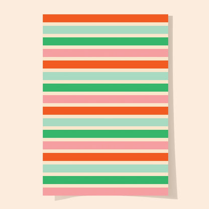 Penelope's Playful Stripes Gift Wrap | Single Sheet