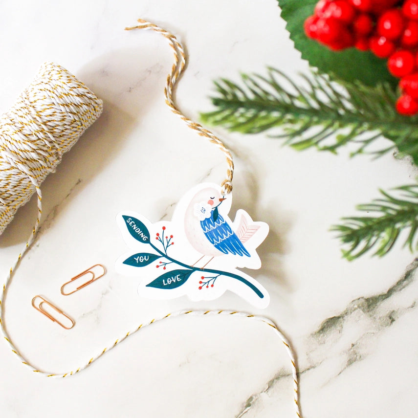 A Little Birdie Sending Love Gift Tag Set