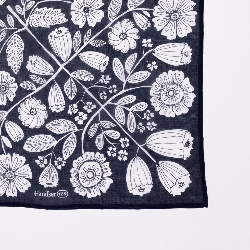 Omira's Midnight Bloom Reusable Gift Wrap & Scarf