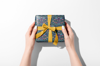 Theresa's Midnight Merriment Gift Wrap | Roll of 3 Pre-cut Sheets