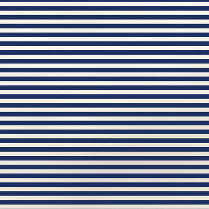 Jose's Navy & White Stripes Gift Wrap | Continuous 5-ft Roll