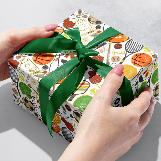 Tristan's Sport Society Gift Wrap | Continuous 5-ft Roll