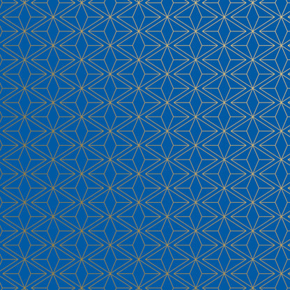 Return of the Max Majestic Blue & Gold Gift Wrap | Continuous 5-ft Roll