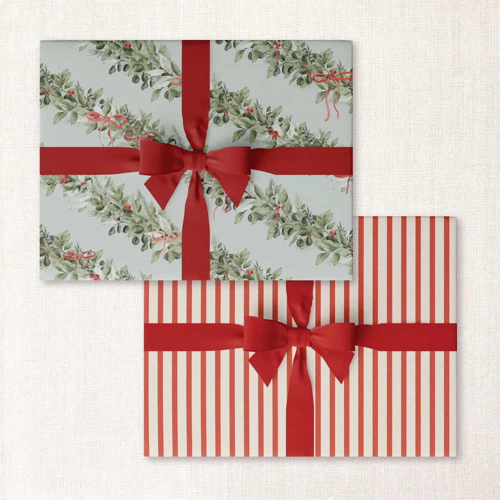 Lynn's Garland & Grace Double-Sided Gift Wrap | Roll of 3 Pre-cut Sheets