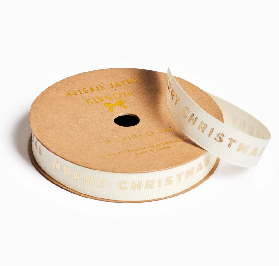 Coleen’s Champagne Christmas Cream & Gold Ribbon