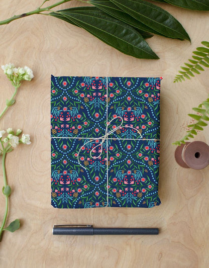 Theresa's Midnight Merriment Gift Wrap | Roll of 3 Pre-cut Sheets