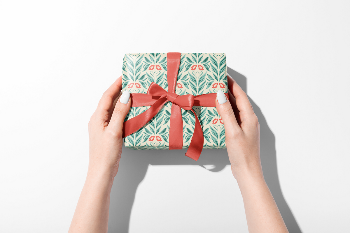 Ada's Coral Crush Gift Wrap | Roll of 3 Pre-cut Sheets