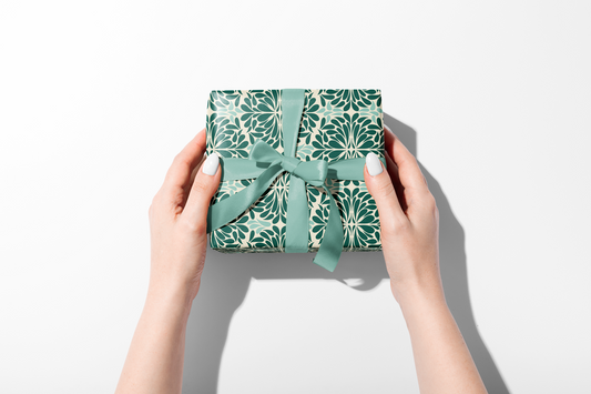 Slavy's Festive Flourishes Gift Wrap | Roll of 3 Pre-cut Sheets